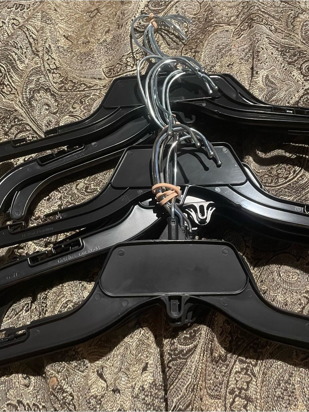 Kids Set of Black Plastic Clothing Hangers with Chrome Hooks set of 15
